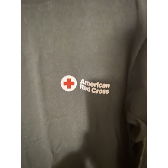 American Red Cross Yeti Shirt Mens L Green Tee Outdoor Athletic Donate Blood - Picture 4 of 12